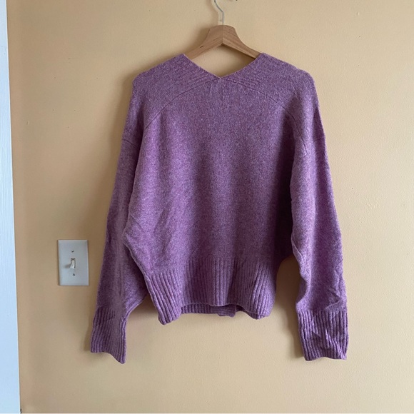 ASTR The Label Belmont Drop-Shoulder Textured Knit Cardigan Woman Medium Purple - Picture 3 of 14